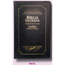 Biblia Sagrada Slim Ultra Fina - Letra Média - Harpa e Corinho