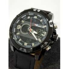 Relógio TECH MARINER Modelo 9097 Preto- Pulseira de couro - Alta qualidade – Relógio Masculino Luxo - Original
