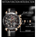 Relógio LIGE Modelo 9899 - Pulseira de couro - Alta qualidade – Relógio Masculino Luxo - Original