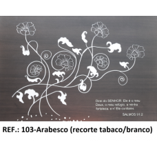 Arabesco - Tabaco/Branco (Recorte)