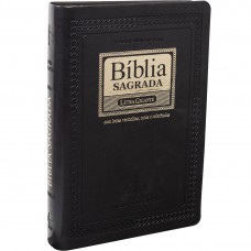 Biblia Sagrada com Letra gigante índice (notas e referências ARC065TILGILV) - Couro Nobre