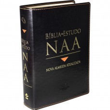 Biblia de Estudo NAA grande ( NA 085 E ) caixa luxo Preta