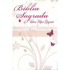 Biblia Sagrada capa cristal Tulipa - (edição promessas) Letra Hiper Gigante