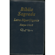 Biblia com harpa e corinhos índice média (edição promessas) Letra Hiper Gigante - LUXO