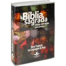 Biblia Sagrada - Edição com notas para Jovens ( NTLH040BJ ) Capa Brochura cristal