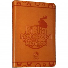 Bíblia Pentecostal para Meninos - Capa Luxo laranja