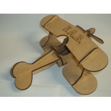 Avião Biplano - Puzzle 3D (Quebra-cabeça)